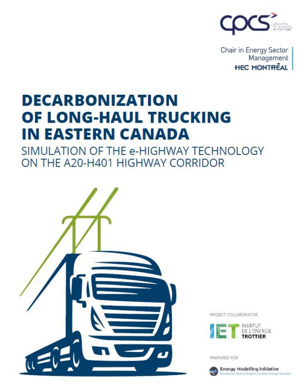 DECARBONIZATION OF LONG-HAUL TRUCKING IN EASTERN CANADA